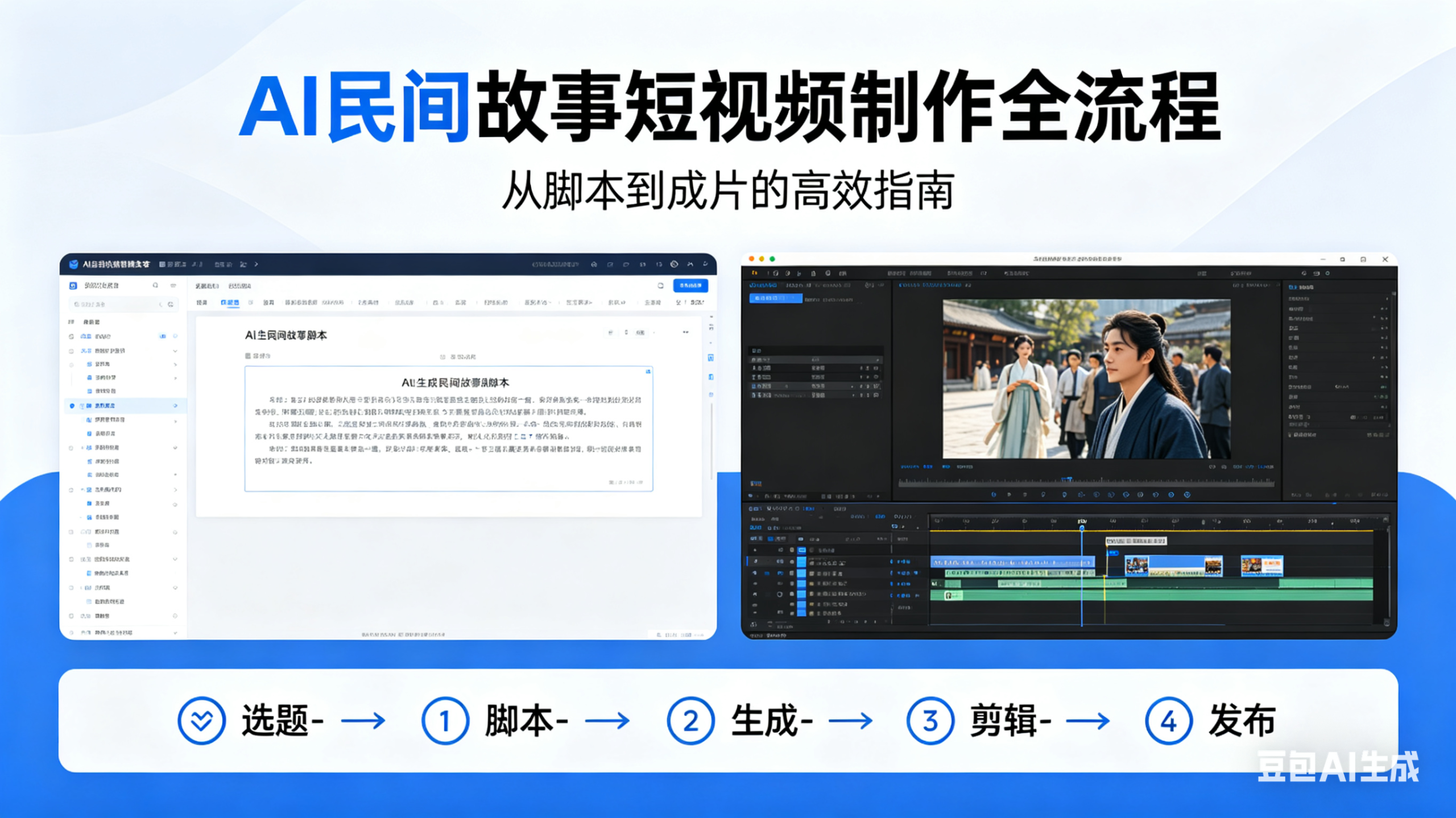AI民间故事短视频，详细操作流程-枫创社