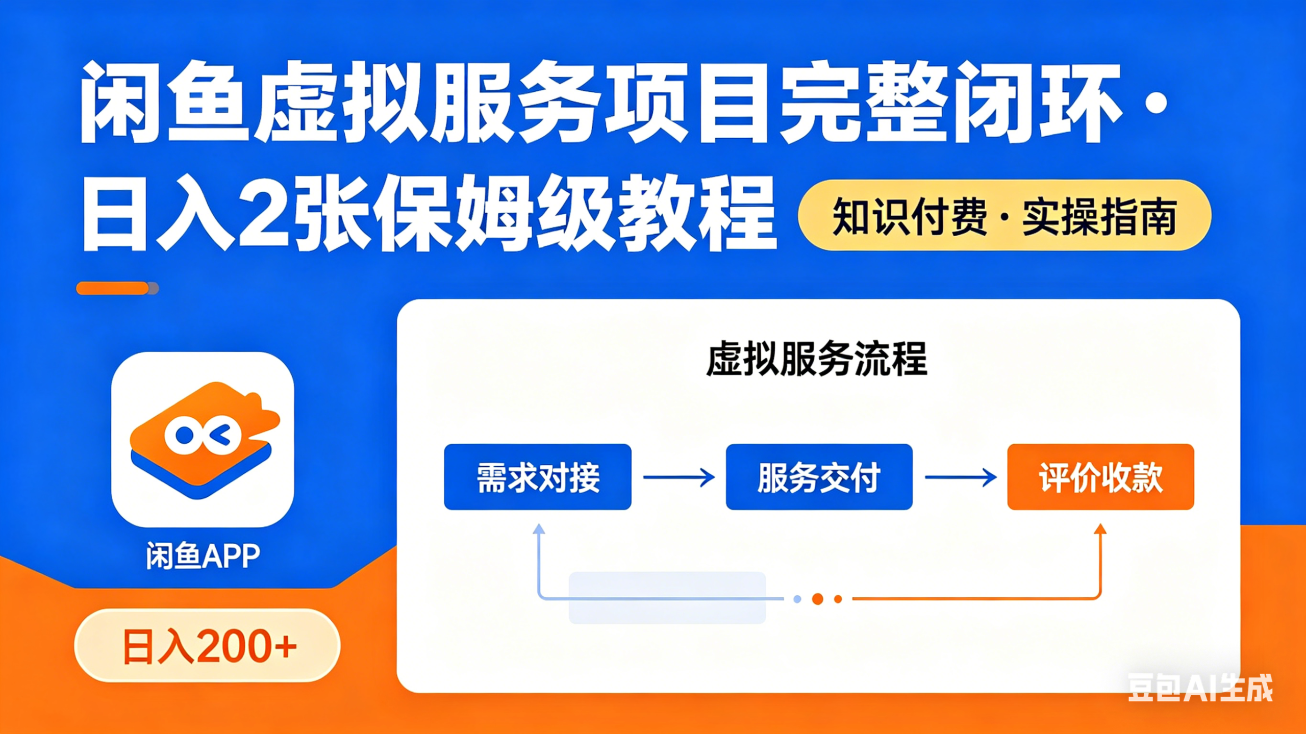 闲鱼虚拟服务项目完整闭环，日入 2 张 保姆级教程-枫创社